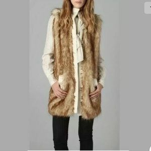 Rachel Zoe Jacket Faux Fur Button-Front Vest 4